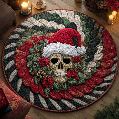 Festive Skull Quilted Round Mat GFTOHD11636