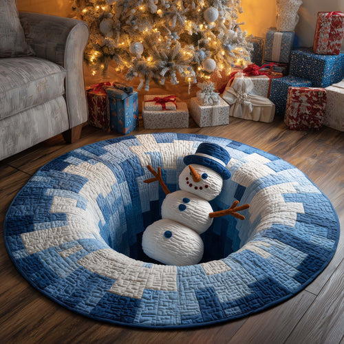 Snowman Slip Quilted Round Mat GFTOHD11648