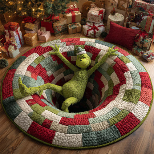 Christmas Friend in Trouble Quilted Round Mat GFTOHD11654
