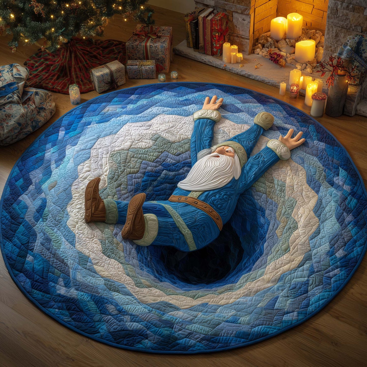 Christmas Wizard Quilted Round Mat GFTOHD11656