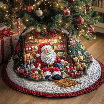 Santa Workshop Wonder Quilted Tree Skirt GFTOHD11662