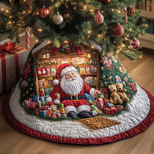 Santa Workshop Wonder Quilted Tree Skirt GFTOHD11662