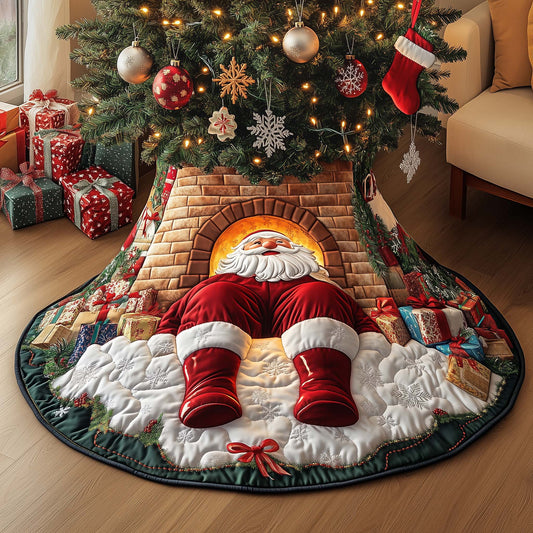 Santa Joyful Moment Quilted Tree Skirt GFTOHD11663