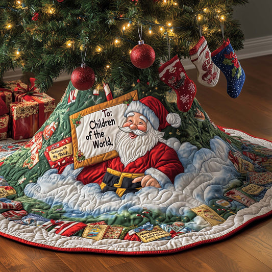 Santa Workshop Wonder Quilted Tree Skirt GFTOHD11664