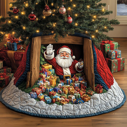 Santa Workshop Wonder Quilted Tree Skirt GFTOHD11669