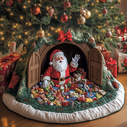 Santa Workshop Wonder Quilted Tree Skirt GFTOHD11670