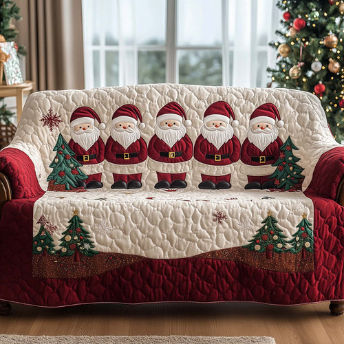 Christmas Santa Joy Quilted Sofa Cover GFTOHD11674