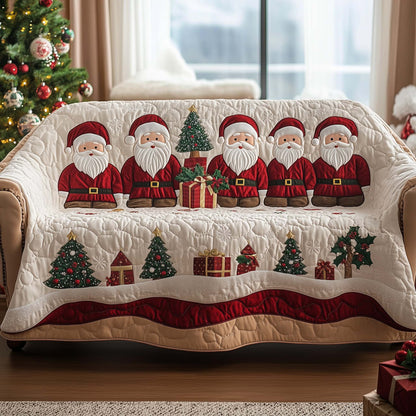 Christmas Santa Joy Quilted Sofa Cover GFTOHD11675