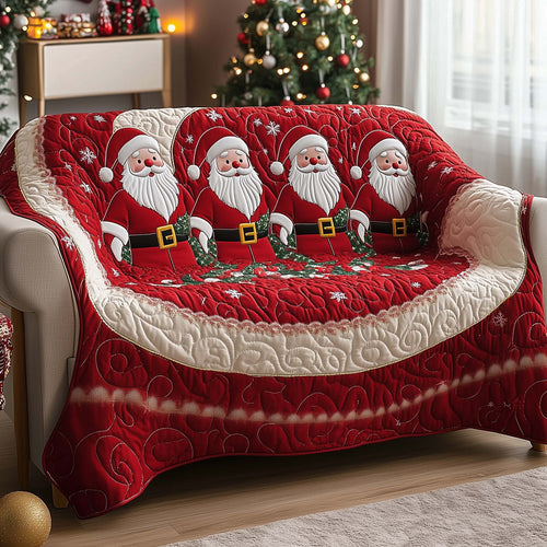Christmas Santa Joy Quilted Sofa Cover GFTOHD11678