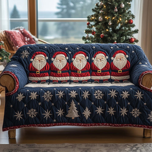 Christmas Santa Cheer Quilted Sofa Cover GFTOHD11681