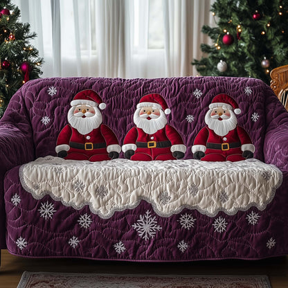 Christmas Santa Cheer Quilted Sofa Cover GFTOHD11684