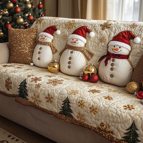 Christmas Snowman Quilted Sofa Cover GFTOHD11689