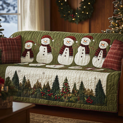 Christmas Snowman Quilted Sofa Cover GFTOHD11691