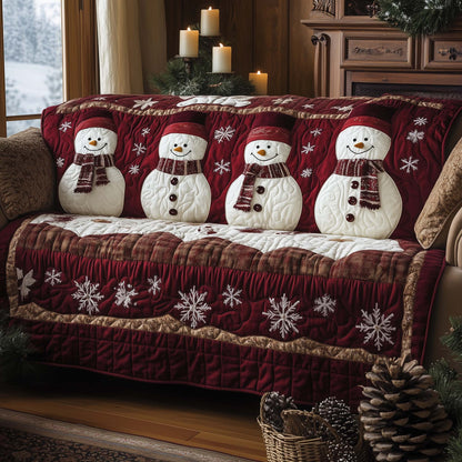 Christmas Snowman Quilted Sofa Cover GFTOHD11692