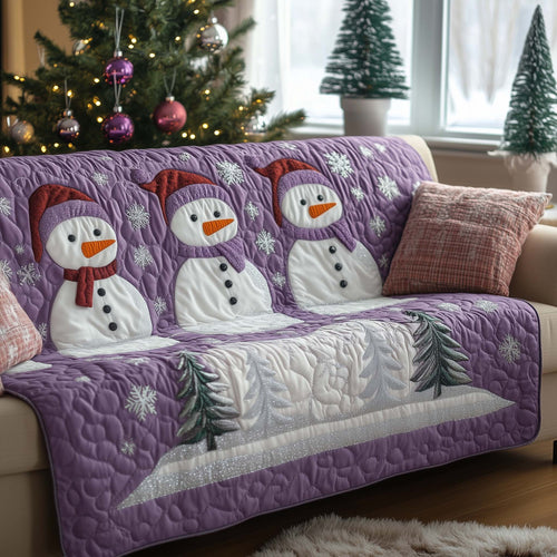 Christmas Snowman Quilted Sofa Cover GFTOHD11694
