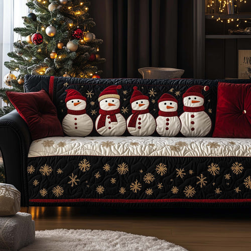 Christmas Snowman Quilted Sofa Cover GFTOHD11696
