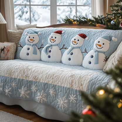 Christmas Snowman Quilted Sofa Cover GFTOHD11698