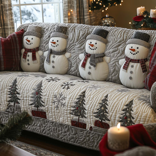Christmas Snowman Quilted Sofa Cover GFTOHD11699