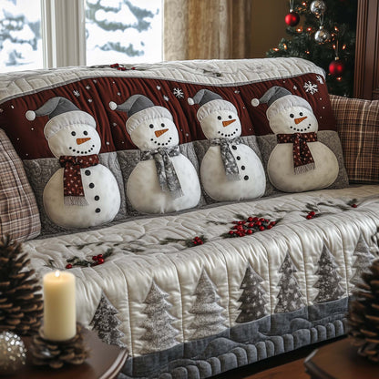 Christmas Snowman Quilted Sofa Cover GFTOHD11700