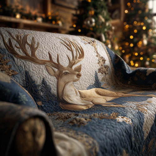 Majestic Deer Quilted Sofa Cover GFTOHD11704