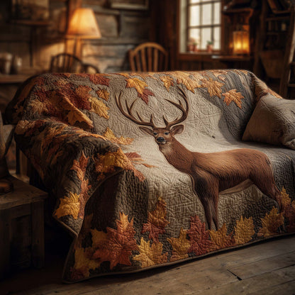 Mystic Autumn Deer Quilted Sofa Cover GFTOHD11705