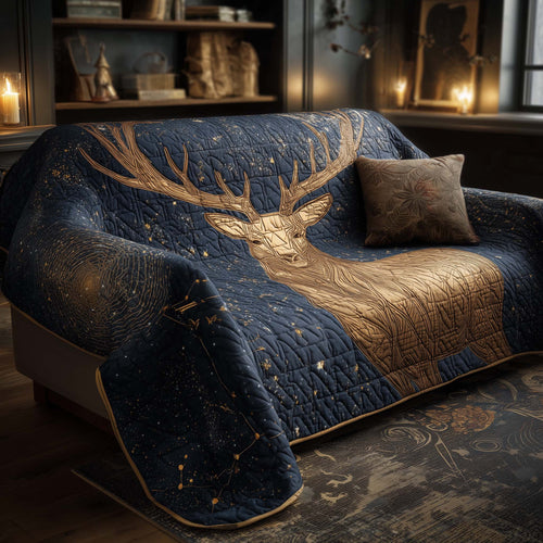 Celestial Deer Quilted Sofa Cover GFTOHD11714
