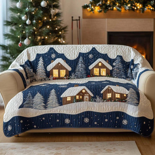 Snow Village Quilted Sofa Cover GFTOHD11728