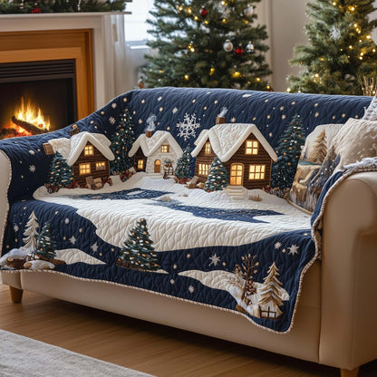 Snow Village Quilted Sofa Cover GFTOHD11729