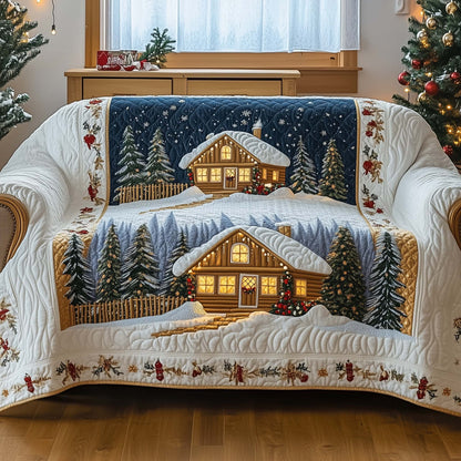 Snow Village Quilted Sofa Cover GFTOHD11731