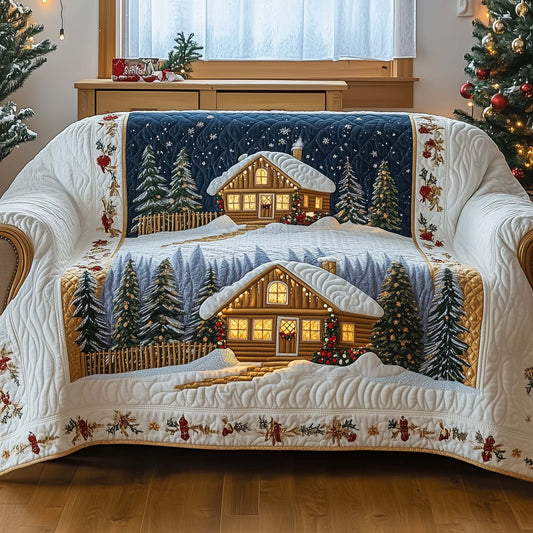 Snow Village Quilted Sofa Cover GFTOHD11731