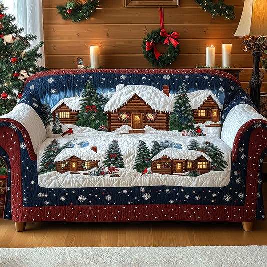 Snow Village Quilted Sofa Cover GFTOHD11732