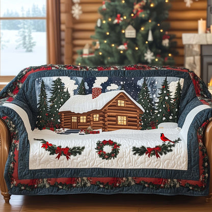 Snow Village Quilted Sofa Cover GFTOHD11733