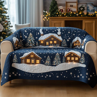 Snow Village Quilted Sofa Cover GFTOHD11734
