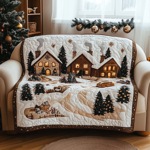 Snow Village Quilted Sofa Cover GFTOHD11735