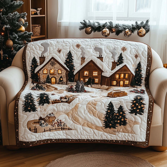 Snow Village Quilted Sofa Cover GFTOHD11735