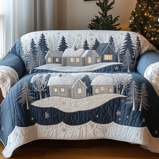 Snow Village Quilted Sofa Cover GFTOHD11736