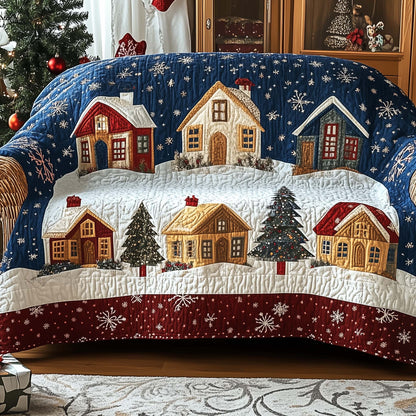 Snow Village Quilted Sofa Cover GFTOHD11737