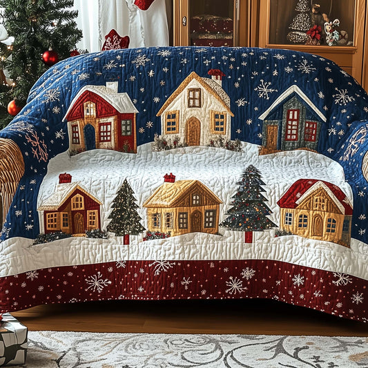 Snow Village Quilted Sofa Cover GFTOHD11737