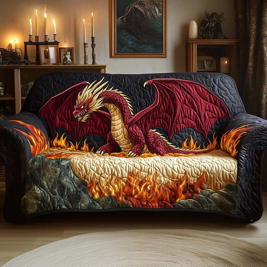 Majestic Dragon Quilted Sofa Cover GFTOHD11743