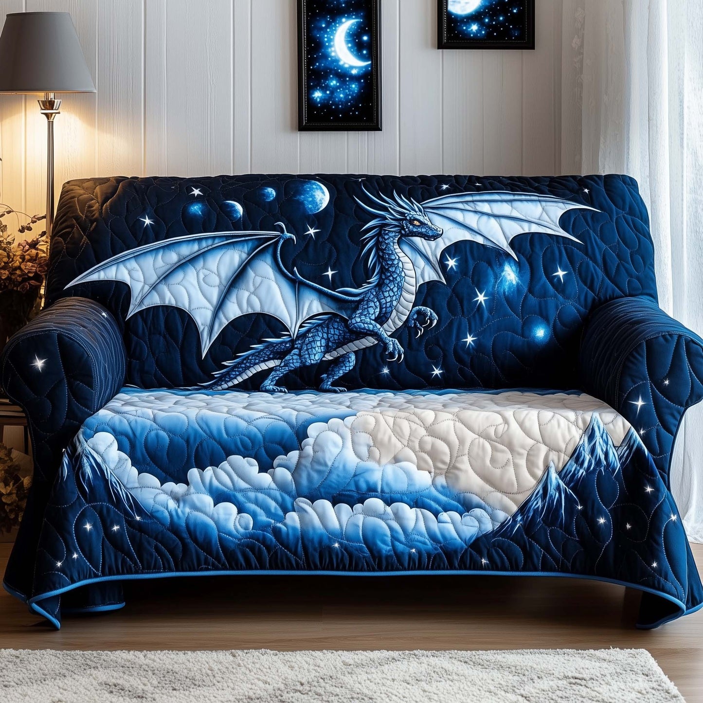 Majestic Dragon Quilted Sofa Cover GFTOHD11745