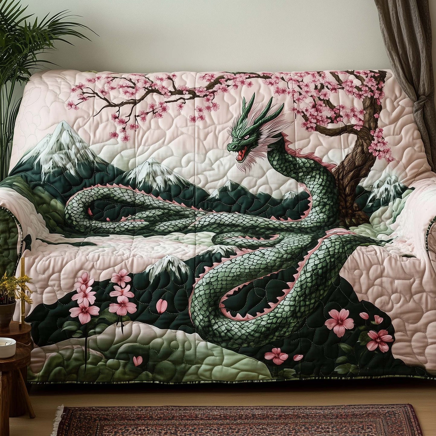 Majestic Dragon Quilted Sofa Cover GFTOHD11749