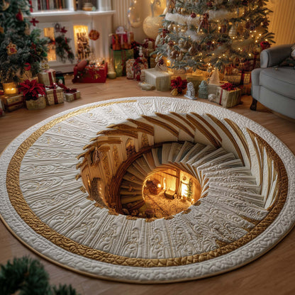 Candlelight Nativity Spiral Quilted Round Mat GFTOHD11756