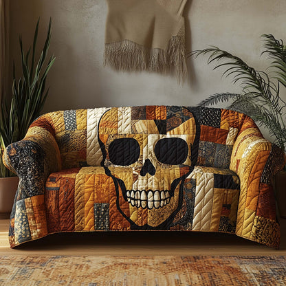Boho Patchwork Skull Quilted Sofa Cover GFTOHD11766
