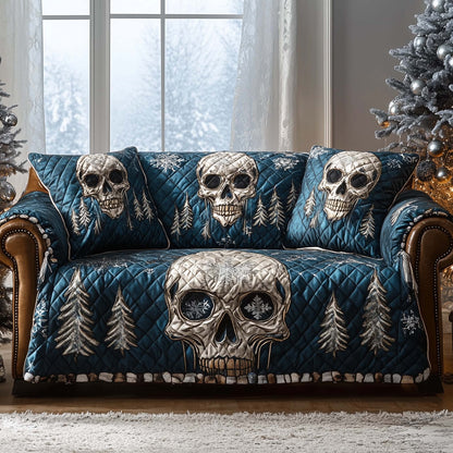 Gothic Winter Skull Quilted Sofa Cover GFTOHD11769