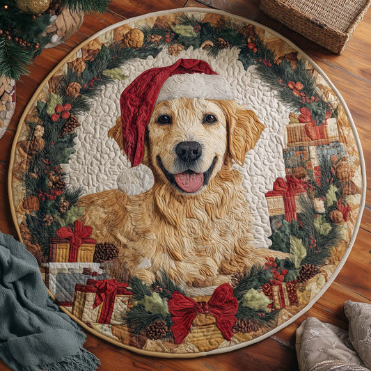 Golden Retriever Quilted Round Mat GFTOHD11780