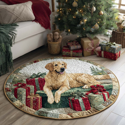Golden Retriever Quilted Round Mat GFTOHD11783