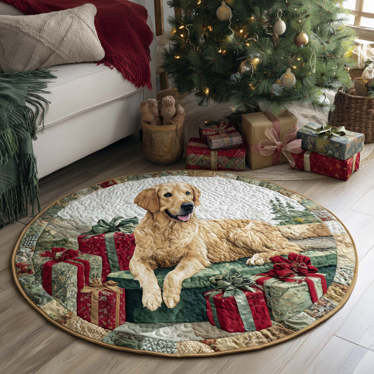 Golden Retriever Quilted Round Mat GFTOHD11783
