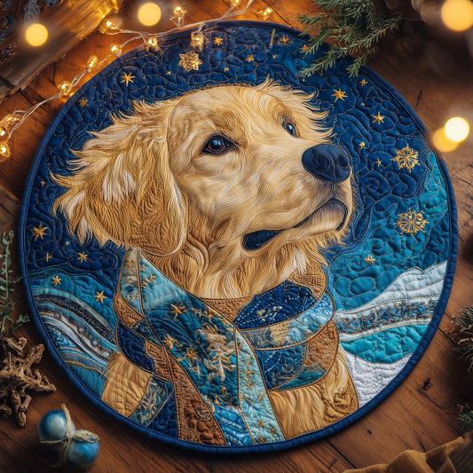 Golden Retriever Quilted Round Mat GFTOHD11785