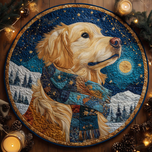 Golden Retriever Quilted Round Mat GFTOHD11786
