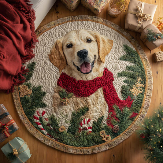 Golden Retriever Quilted Round Mat GFTOHD11787